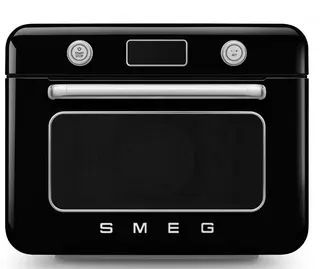 SMEG COF01BLEU Vrijstaande Combi-Stoomoven - Stoomoven & Heteluchtoven - Air Fry - 30L - 10 Functies - 33 Automatische Recepten - Galileo Multicooking Technologie - '50s Style - Zwart