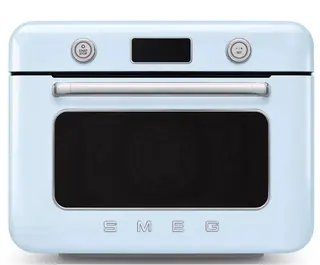 SMEG COF01PBEU Vrijstaande Combi-Stoomoven - Stoomoven & Heteluchtoven - Air Fry - 30L - 10 Functies - 33 Automatische Recepten - Galileo Multicooking Technologie - '50s Style - Pastelblauw