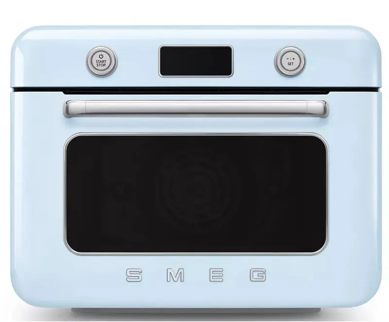SMEG COF01PBEU Vrijstaande Combi-Stoomoven - Stoomoven & Heteluchtoven - Air Fry - 30L - 10 Functies - 33 Automatische Recepten - Galileo Multicooking Technologie - '50s Style - Pastelblauw