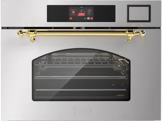 ILVE Compact 45cm 3 in 1 oven/stoom/magnetron Nost. RVS Messing - Inbouw
