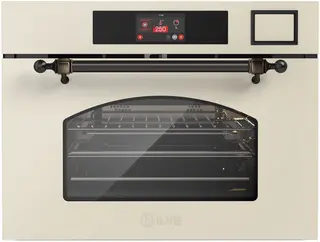 ILVE Compact 45cm 3 in 1 oven/stoom/mag Nost. Antiek Wit Brons - Inbouw