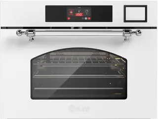 ILVE Compact 45cm 3 in 1 oven/stoom/mag Nost. Antiek Wit Chroom - Inbouw