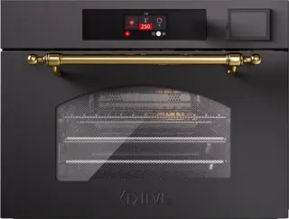 ILVE Compact 45cm 3 in 1 oven/stoom/magnetron Nost. Rood Messing - Inbouw
