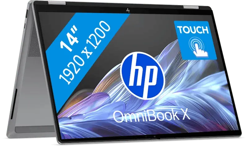 HP OmniBook X Flip OLED 2026 - Intel Core Ultra 7 355 - 14 inch - 16 GB / 1 TB - Zilver