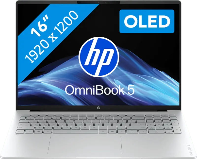 HP OmniBook 5 OLED 2026 - Intel Core Ultra 5 322 - 16 inch - 16 GB - Zilver