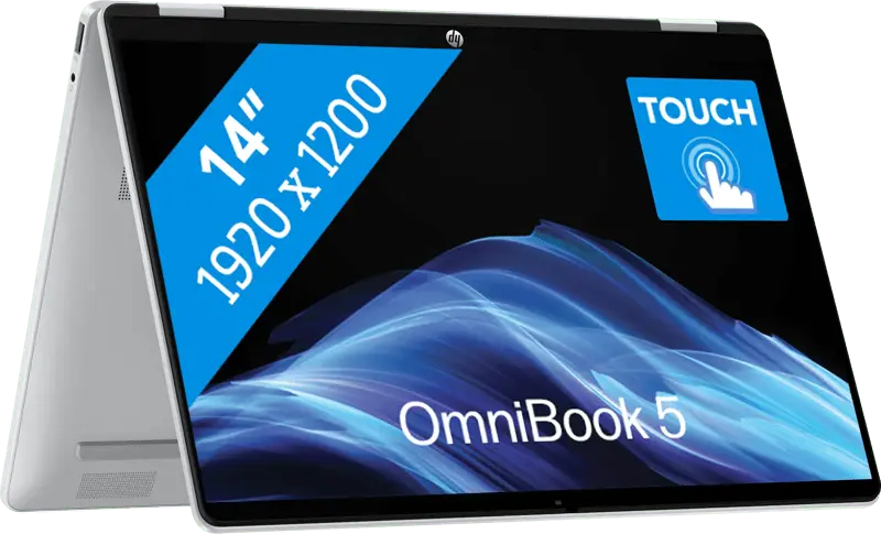 HP OmniBook 5 Flip 2025 - Intel Core 7 150U - 14 inch - 16 GB / 512 GB - Zilver