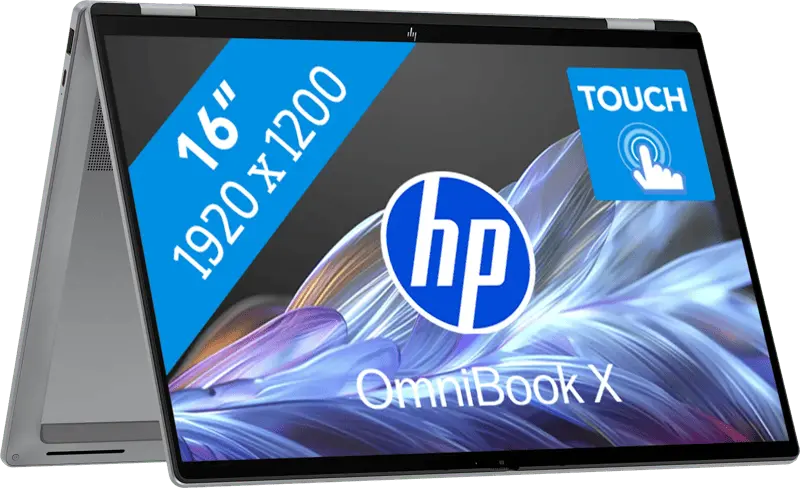 HP OmniBook X Flip NG OLED 2026 - AMD Ryzen AI 7 445 - 16 inch - 16 GB / 1 TB - Zilver