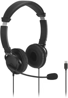 Kensington koptelefoon Classic - USB-C aansluiting - Mic & Volume controle- Zwart