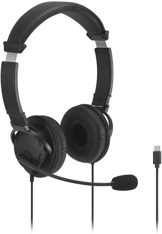 Kensington koptelefoon Classic - USB-C aansluiting - Mic & Volume controle- Zwart