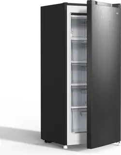CHiQ FSD160D4E - Vrijstaande Vriezers - 145 Liter - 5 Vrieslades - Energieklasse E - RVS - Zwart - 12 Jaar Garantie op Compressor