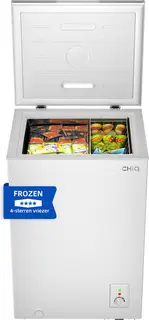 CHiQ FCF98DE - Vrieskist - 99 Liter - 39dB - Energielabel E - Wit - 12 jaar garantie op de compressor