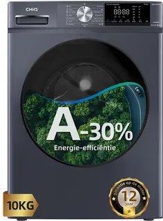 CHiQ CFL100-14586IM3XA - Wasmachine - 10 KG - Space Pro - A-30% - 16 programma's - AI Smart - Stoomwassen & Quick Wash - 12 jaar garantie op motor