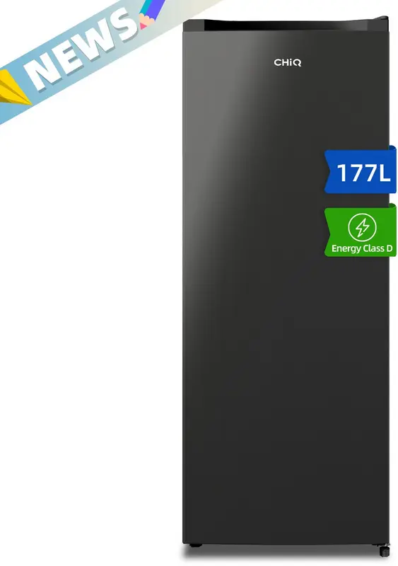 CHiQ CSD208D4D - Vrijstaande Vriezers - 177 Liter - Energieklasse D - Supervriezen - 6 Lades - 39 dB- Zwart - 12 jaar garantie op compressor