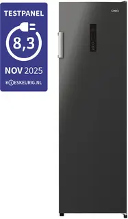 CHiQ CSD206NEID - Vrijstaande Vriezers - No Frost - 206 Liter - Digitaal LED Display - 6 Lades - Hoogte: 170 cm - Energielabel D - Zwart - 12 Jaar Garantie op Compressor