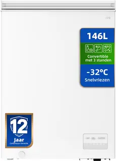 CHiQ CCF146DWE - Vrieskist - 146 L - Digitaal LED Display - Inverter Technologie - Snelvriezen tot -32°C - Wit - 12 Jaar Garantie op Compressor - 2026 Nieuw