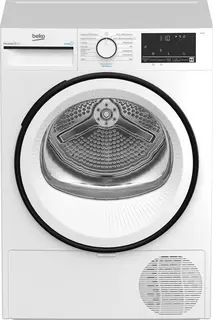Beko B3T41230 wasdroger Vrijstaand Voorlader 7 kg Zwart, Wit