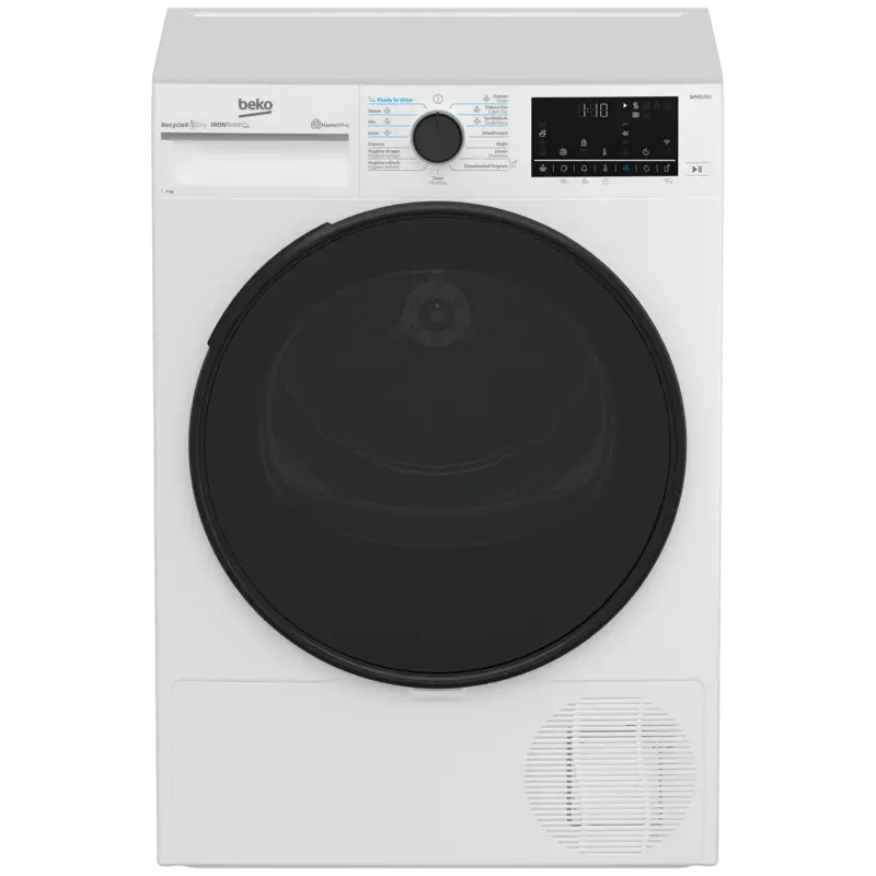 BEKO B5T49924WMM - IronFinish - Warmtepompdroger - 9 kg - 60 dB - Energielabel A Warmtepompdroger