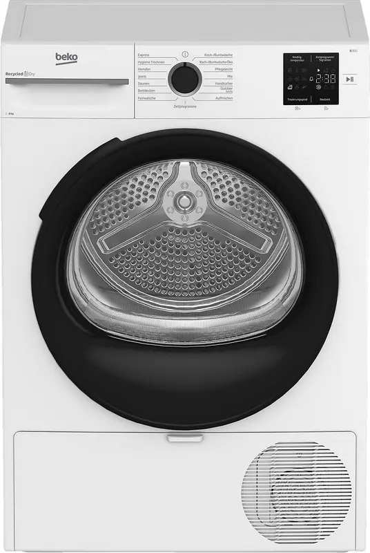 Beko BMS3T382CW | Warmtepompdroger | 8 kg | C | Taaldisplay Duits