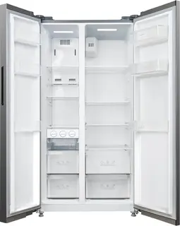 Inventum SKV0178R No Frost energiezuinige Amerikaanse koelkast - 555 liter - Digitaal led-display - IJsblokjesmaker - Stil: 37 dB Superkoelen - Supervriezen - 2 deuren - Energielabel D - RVS