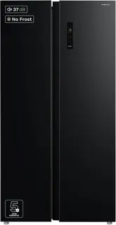 Inventum SKV0178B No Frost energiezuinige Amerikaanse koelkast - 555 liter - Digitaal led-display - IJsblokjesmaker - Stil: 37 dB - Superkoelen - Supervriezen - 2 deuren - Energielabel D - Zwart