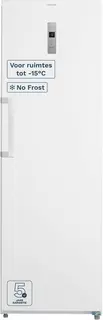 Inventum VR1850W No Frost kastmodel vriezer energiezuinig - 272 liter - 185 cm hoog - Supervriezen - Superkoelen - Energielabel C - Ledverlichting - Geschikt voor garage tot -15°C - Diepvrieskast - Vrijstaand - 8 lades/vakken - Wit