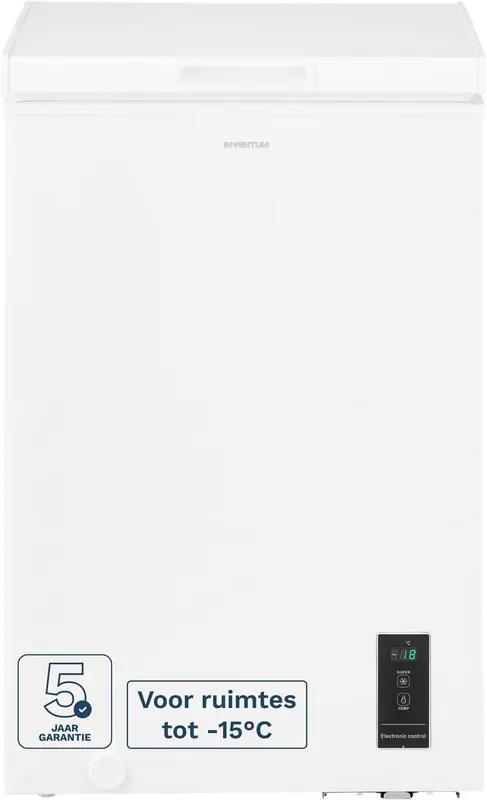 Inventum VK562W Low Frost vrieskist - 99 liter - 54,5 cm breed - Supervriezen - Geschikt voor garage tot -15°C - Digitale thermostaat - 1 opbergkorf - Diepvrieskist - Wit