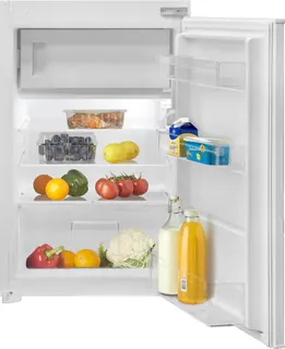 Inventum IKV0882S 88 cm stille energiezuinige inbouw koelkast - Met vriesvak - Superkoelen - Supervriezen - Vakantiestand - Deuralarm - 112 liter - Sleepdeur - Wit