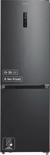 Inventum KV1850B No Frost energiezuinige koel-vriescombinatie - 185 cm hoog - 338 liter - Zeer stil: 35 dB - Superkoelen - Supervriezen - Energielabel C - Vrijstaand - Zwart