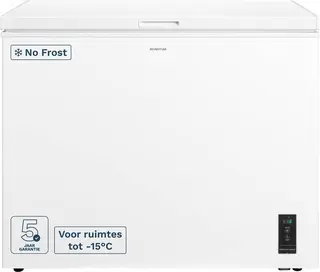 Inventum VK980W No Frost vrieskist - 233 liter - 98,6 cm breed - Supervriezen - Geschikt voor garage tot -15°C - Digitale thermostaat - 1 opbergkorf - Diepvrieskist - Wit