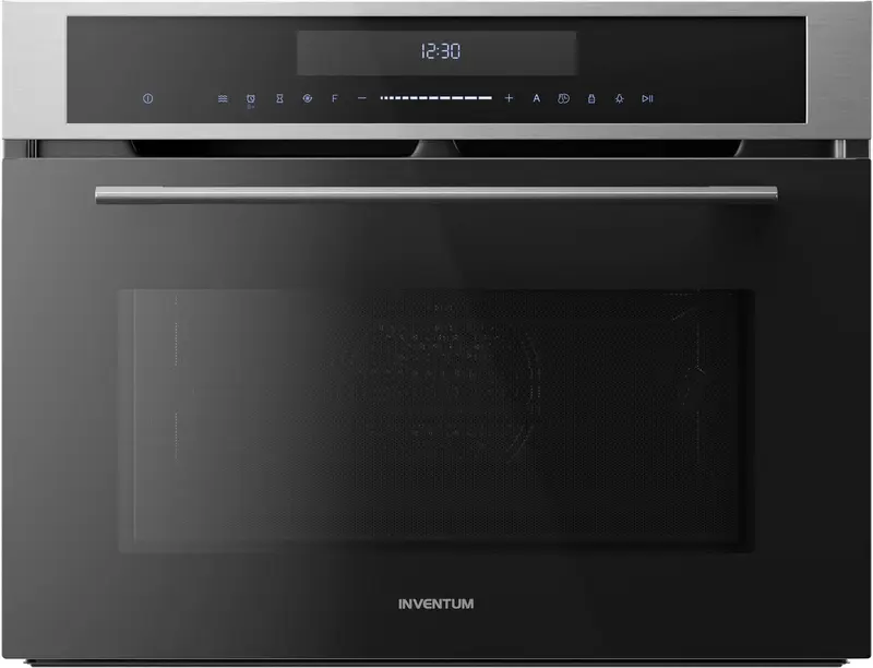 Inventum IMC4535RT - Inbouw combi-oven - Hetelucht - Magnetron - Grill - 50 liter - 45 cm hoog - Tot 250 graden - Zwart/RVS