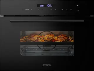 Inventum IMC6044GT Inbouw combimagnetron - 44L - 900W - 45cm - Hetelucht- en grillfunctie - 13 kookprogramma's - 4 combistanden - Kinderslot - Zwart