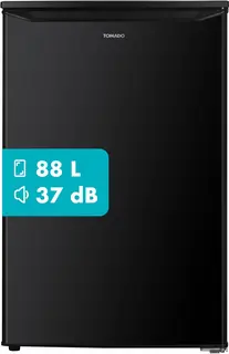 Tomado TFT5501B Tafelmodel vriezer energiezuinig - 88 liter - 55 cm breed - Energielabel C - Diepvries - Compact - Vrijstaand - 3 vrieslades - Zwart