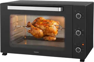 Tomado TEO7501B - Vrijstaande oven - 75 liter - Elektrische oven - Hetelucht - Timer tot 60 minuten - Zwart