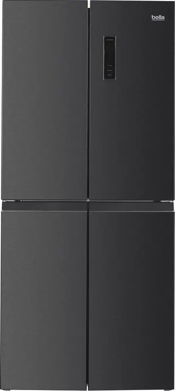 Bella BMD-448DDI - Amerikaanse Koelkast - 4 Deuren - No-Frost - 3 jaar garantie - Digitaal Display - 362 liter - Dark Inox
