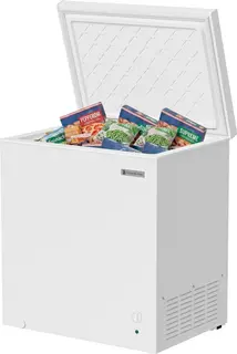 KitchenBrothers Vrieskist - 198L - Diepvrieskist - Tot -15 Graden Omgevingstemperatuur - Vrijstaande Vriezer - Incl. Mand - Wit