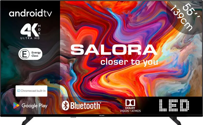 Salora SMART55TV - Smart tv 55 inch - 4K UHD - Smart TV - Televisie - 55 inch smart tv - Tv - 2025 model
