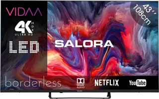 Salora FOD43UV - 43 Inch - Smart TV - 4K Ultra HD - VIDAA - Smart 43 inch tv - 2025