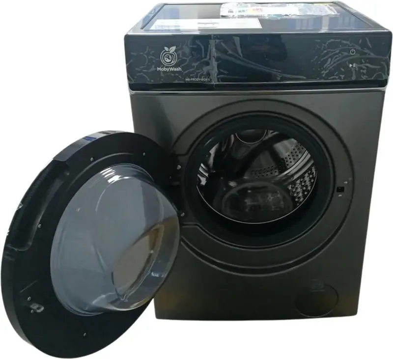 MobyWash Wasmachine AI Functie Zwart 10 KG 1400 Toeren