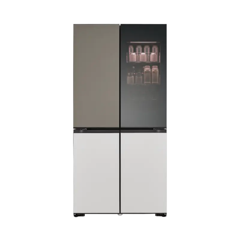 LG GMV960NNME Instaview - Amerikaanse koelkast - breedte 91.4 cm - hoogte 186.5 cm - inhoud 384 l - NoFrost