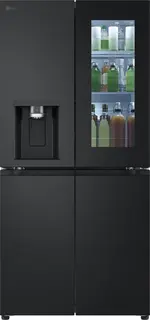 LG InstaView GMG860EPBE 508L French door - Amerikaanse koelkast - InstaView™ om snel binnen te kijken - DoorCooling+™ voor snellere en gelijkmatige koeling tot aan de deur - Ijs en waterdispenser - Zwart