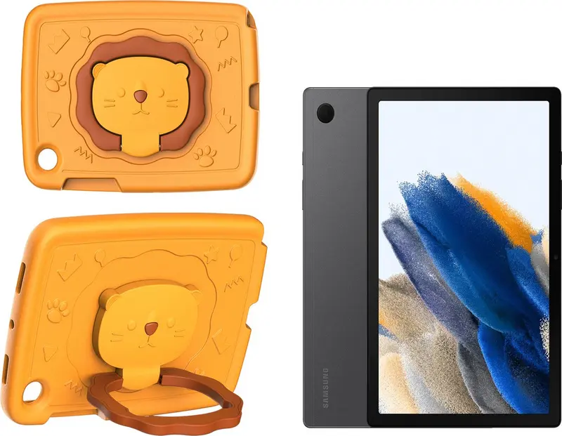 Samsung Galaxy Tab A8 kindertablet - Wifi - 64GB met Lion Cover - Grijs