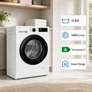 Samsung WW11DG5B25AELE - Wasmachine - 11 kg - A label - Stil en slim - EN Display