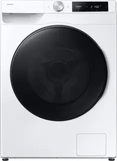 Samsung WD90DG6B85BE, Voorlader, Vrijstaand, Wit, Links, Zwart, Zwart