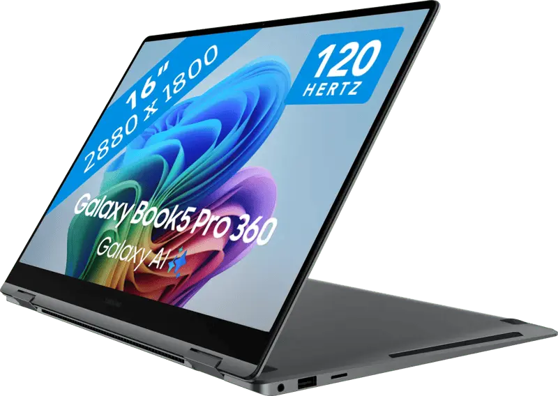 Samsung Galaxy Book5 Pro 360 OLED 2024 - Intel Core Ultra 7 256V - 16 inch - 16 GB / 1 TB - Grijs