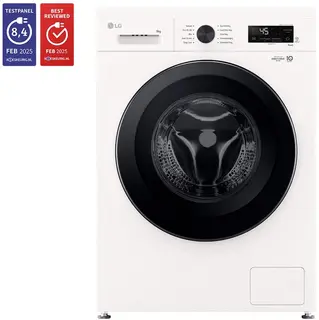 LG F4X1009NWK - Wasmachine - 9 kg - Direct Drive - Energielabel A - Stoom - Voorlader - 1400 RPM