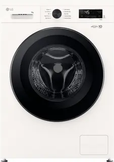 LG F4X1009NWK wasmachine 9 kg met Inverter Direct Drive voor stiller, duurzamer wassen - Spa Steam™ verwijdert allergenen en verzorgt stoffen - 6 Motion voor optimale bewegingen - Energieklasse A.