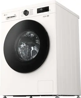 LG W4X1085NWB was‑droogcombinatie 8/5 kg met 6 Motion DD voor optimale stofverzorging - TurboWash 360 voor sneller wassen - Steam voor anti‑allergie en ThinQ slimme bediening. Energieklasse A