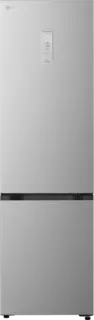 LG GBBS525CPY Koel-vriescombinatie 375L - Zilver - Energieklasse C - DoorCooling voor gelijkmatige koeling - Fresh Balancer voor optimale versheid - Stille Smart Inverter Compressor - AI functies zonder wifi - ThinQ wifi bediening