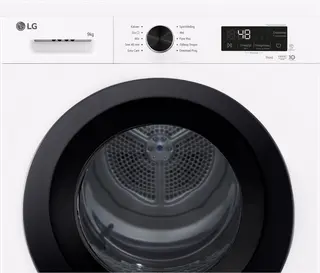 LG RHX1009NWK warmtepompdroger 9 kg met zelfreinigende condensor voor blijvend optimale prestaties, Sensor Dry voor nauwkeurig en zuinig drogen, Dual Lint Filter voor betere pluisopvang, ThinQ slimme bediening en energiezuinige warmtepomptechnologie