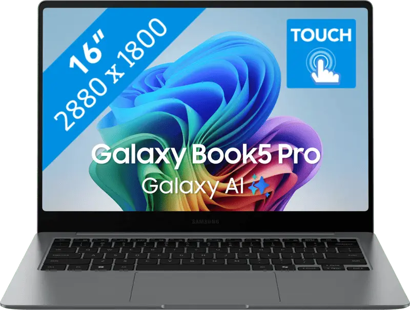 Samsung Galaxy Book5 Pro OLED 2025 - Intel Core Ultra 7 256V - 16 inch - 16 GB / 1 TB - Grijs